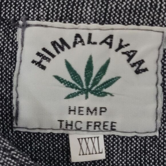 Himalayan Hemp Shirt Mens 3XL Fits Like XL Short Sleeve Button Up THC Free - Picture 7 of 8